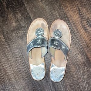 Jack Rodgers Silver Sandals